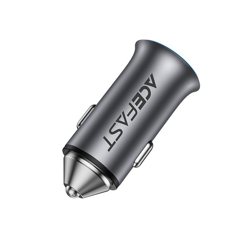 Зарядний пристрій в авто Acefast B16 95 Вт USB-A/USB-C швидка зарядка PD/QC Grey (24464) - фото 3