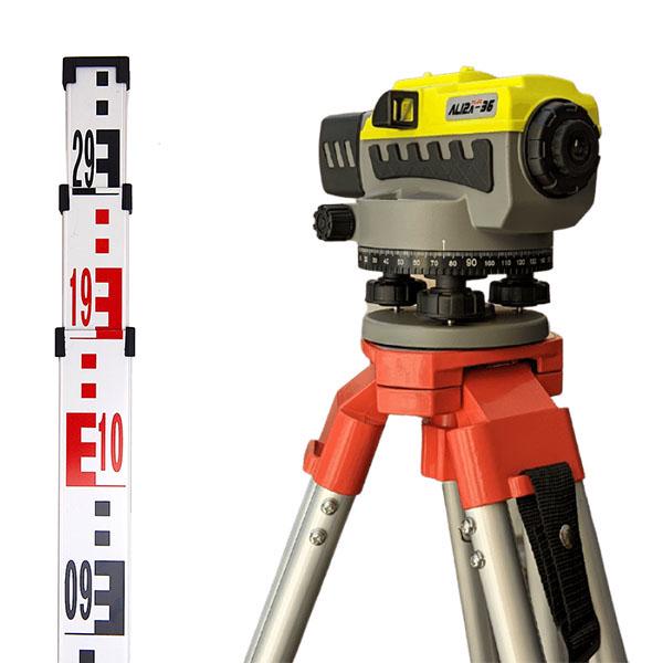 Нивелир оптический NTECH-GEO AL12A-36 с штативом ESJA10 и рейкой LSS-3M (255) - фото 2