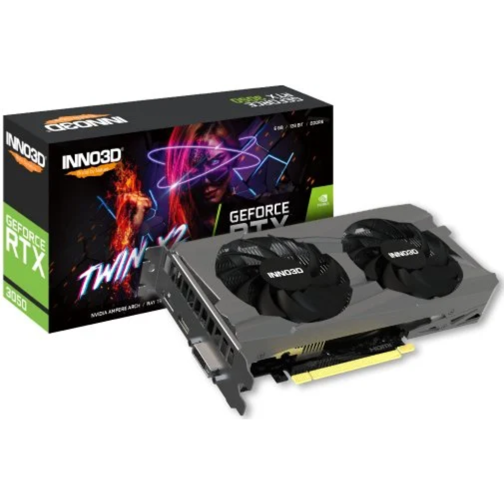 Видеокарта Inno3D GeForce RTX 3050 6 Гб TWIN X2 GDDR6 Черный (N30502-06D6-1711VA60) - фото 2