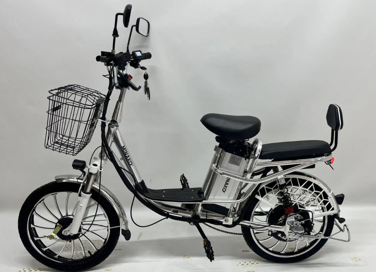 Электровелосипед двухместный MINAKO V4 PRO 800W 60V 24Ah +Pas система Серый