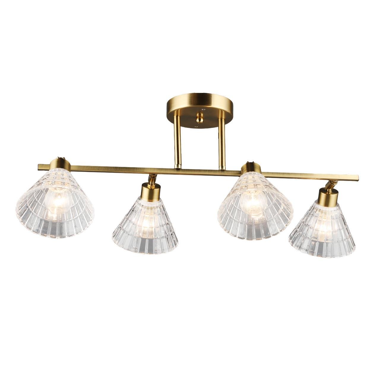 Люстра потолочная на 4 плафона Sirius В N6653/4 COP Медный