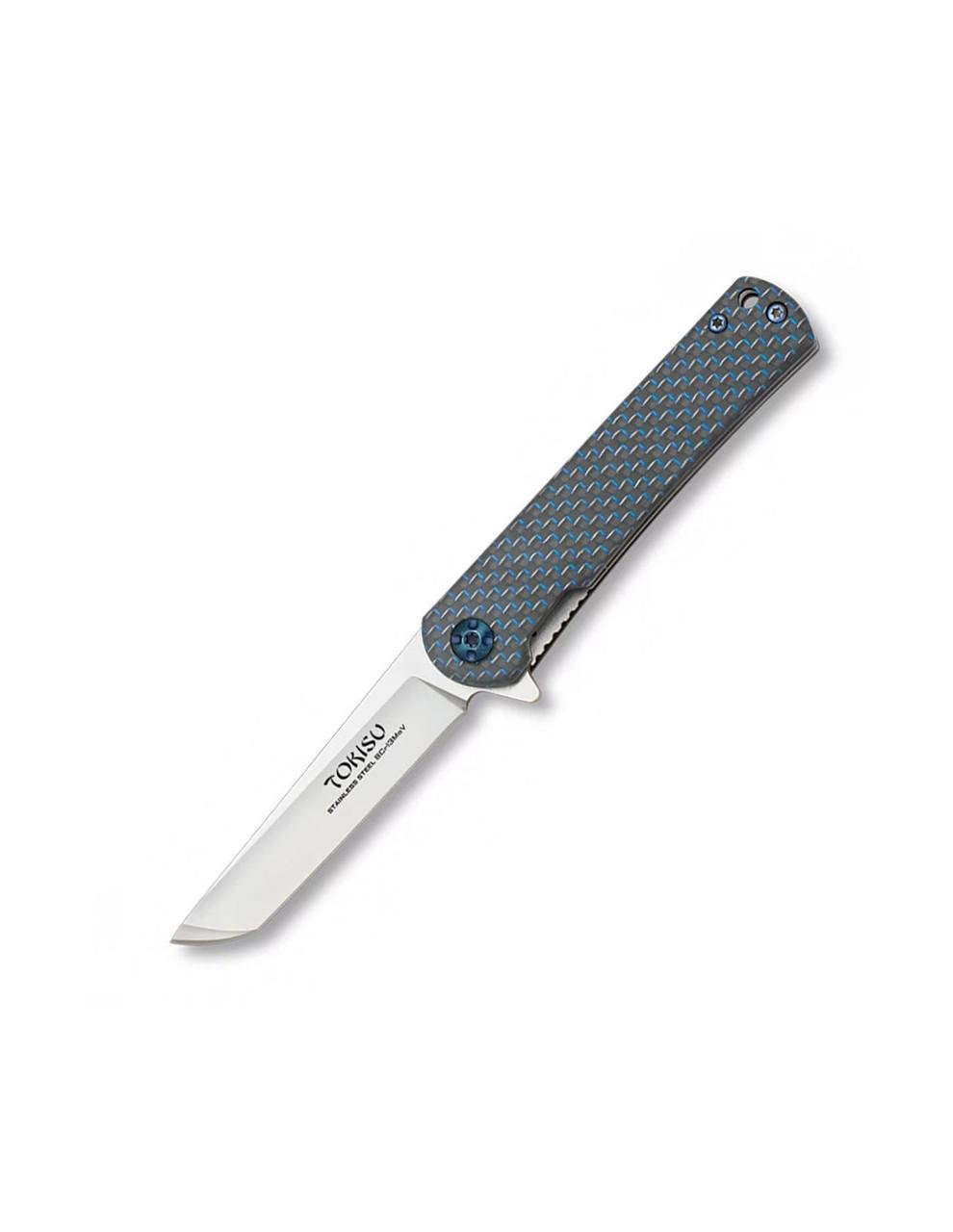 Туристический нож Tokisu Танто 72 мм с чехлом 60 HRC Liner Lock 7Cr17Mov нержавеющая сталь