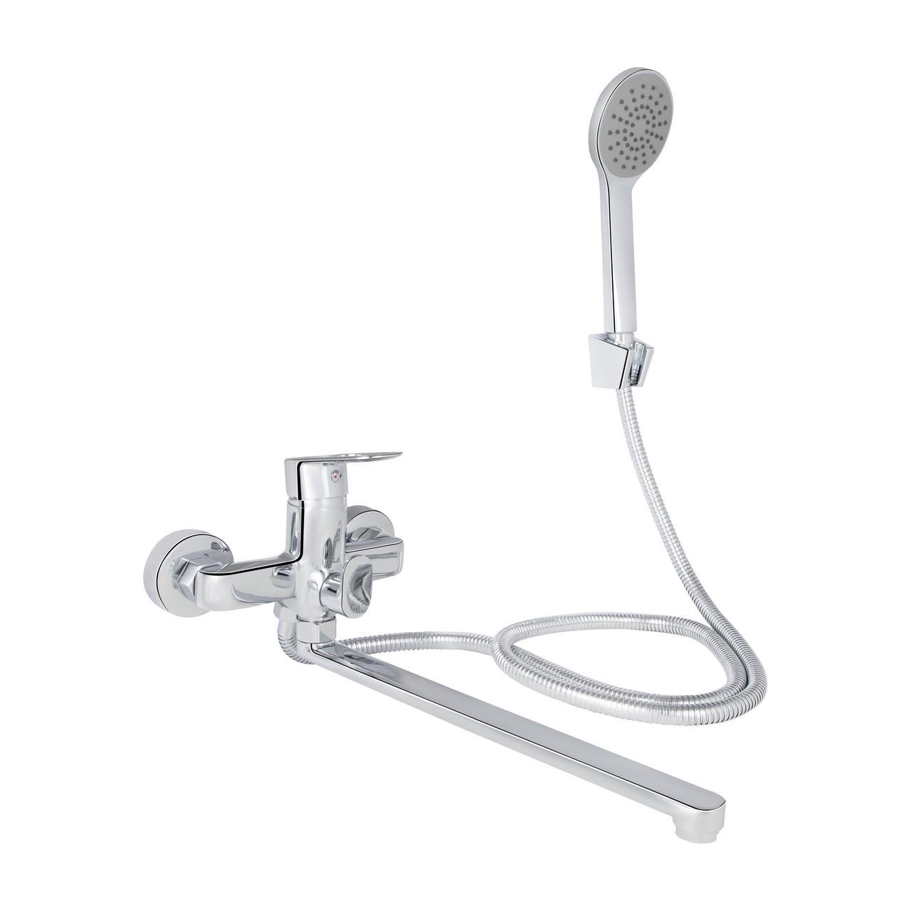 Змішувач для ванни Lidz Latwa 005 з поворотним виливом з душовим гарнітуром k35 LDLAT005CRM45415 Chrome (2553560693)