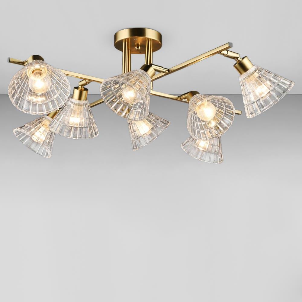 Люстра стельова Lighthouse SRS-20125/8 Мідний/Прозорий (113327)