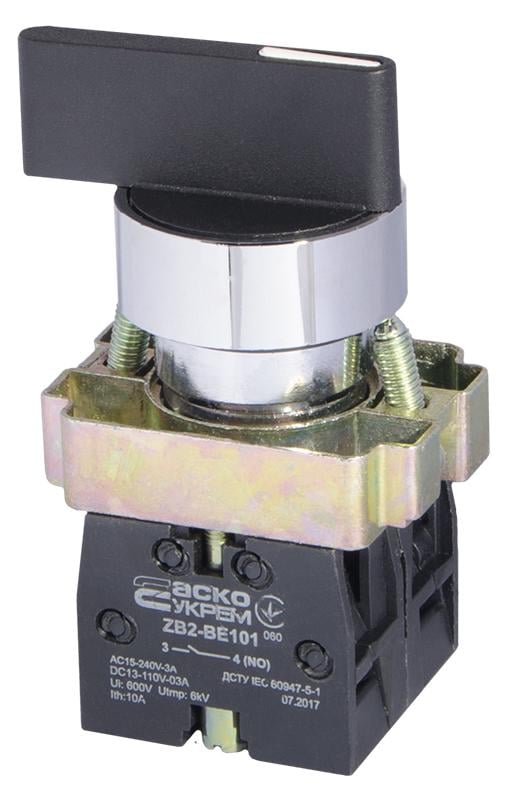 Переключатель IO-II АСКО-Укрем XB2-BJ33 2NO 22 мм 3 положение Черный (A0140010007)