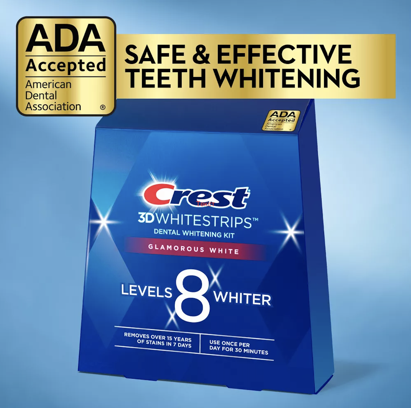 Набор отбеливающие полоски для зубов Crest 3D White Glamorous Whitestrips 14 пар полосок и отбеливающий гель Crest Whitening Emulsions 10 г (23456789) - фото 5