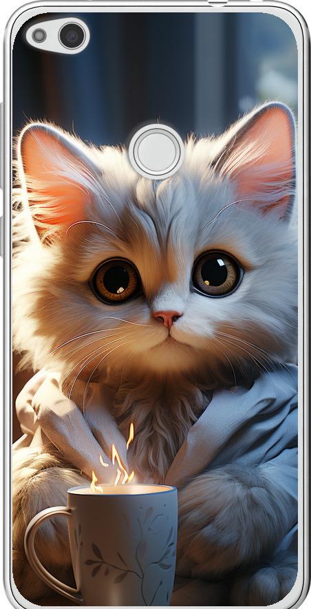 Чехол на Huawei P8 Lite (2017) White cat (5646u-777-42517)