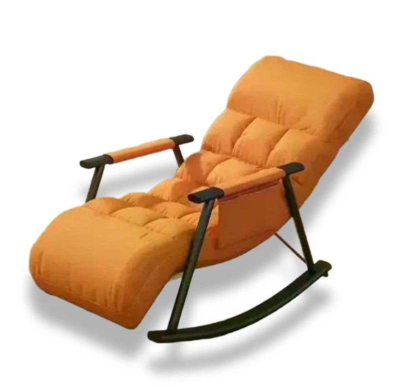 Кресло-качалка регулируемое экокожа Оранжевый (31925543)