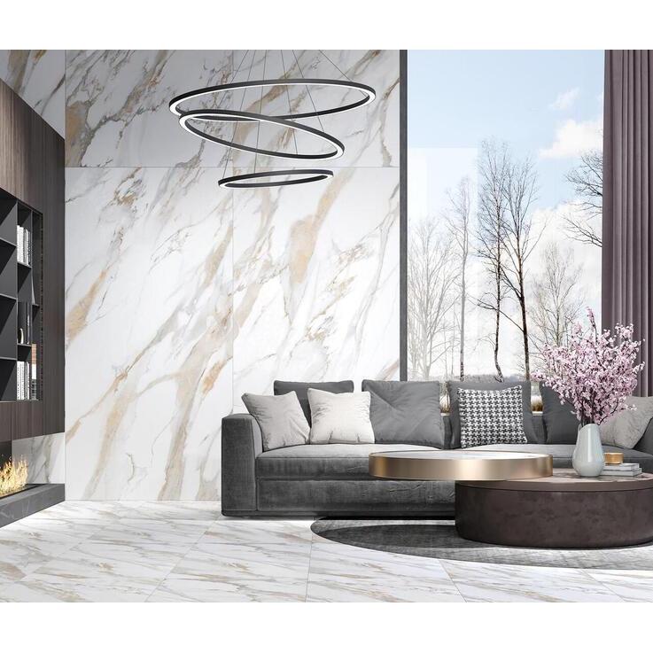 Керамогранітна плитка InterCerama Calacatta Gold 60x120 см Сірий (120603507154) - фото 2 Керамогранітна плитка InterCerama Calacatta Gold 60x120 см Сірий (120603507154) - фото 2