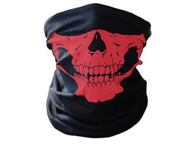 Полумаска Sports Wear с 3D-принтом черепа Красный