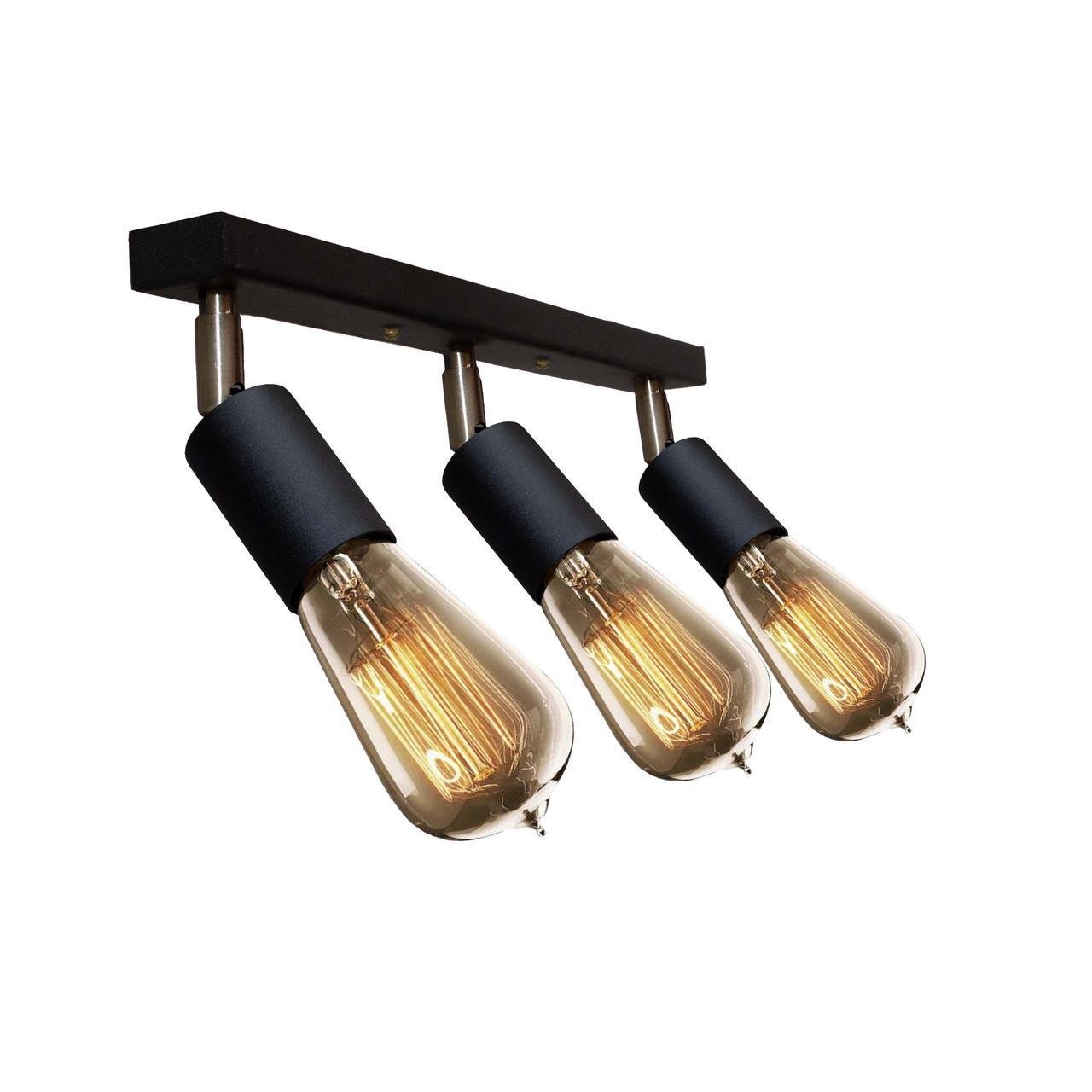 Светильник спот MSK ELECTRIC Asket с поворотным механизмом под три лампы Е27 Черный (NL 1222-3)