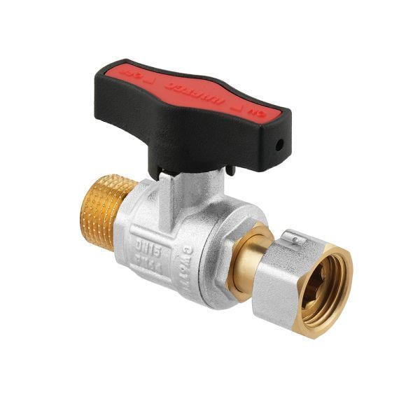 Кран кульовий з накидною гайкою Raftec PN64 ВЗ 1/2' Gold (GRGMS1)