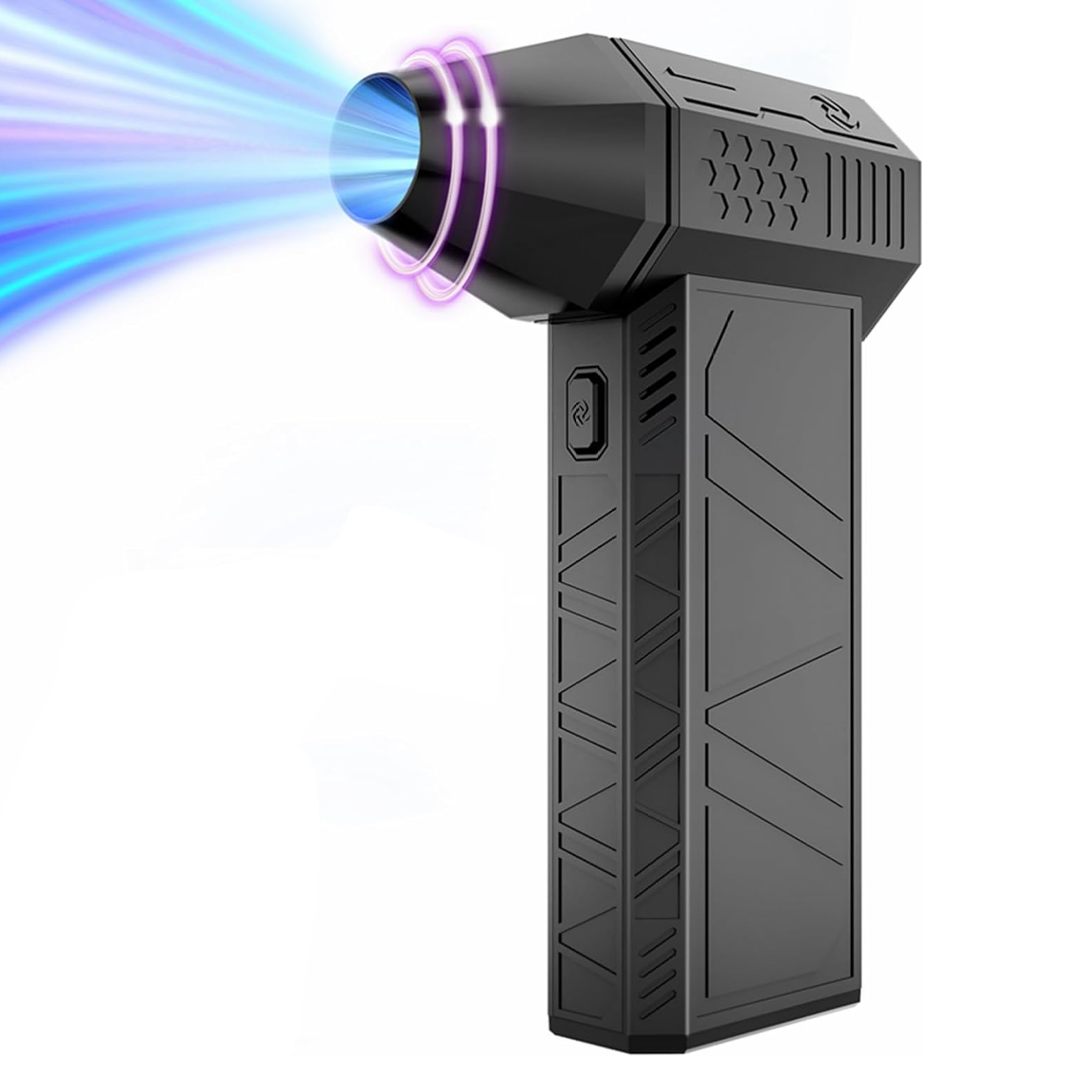 Турбовентилятор для очистки техники от пыли и уборки Х3 52м/с аккумуляторный Черный