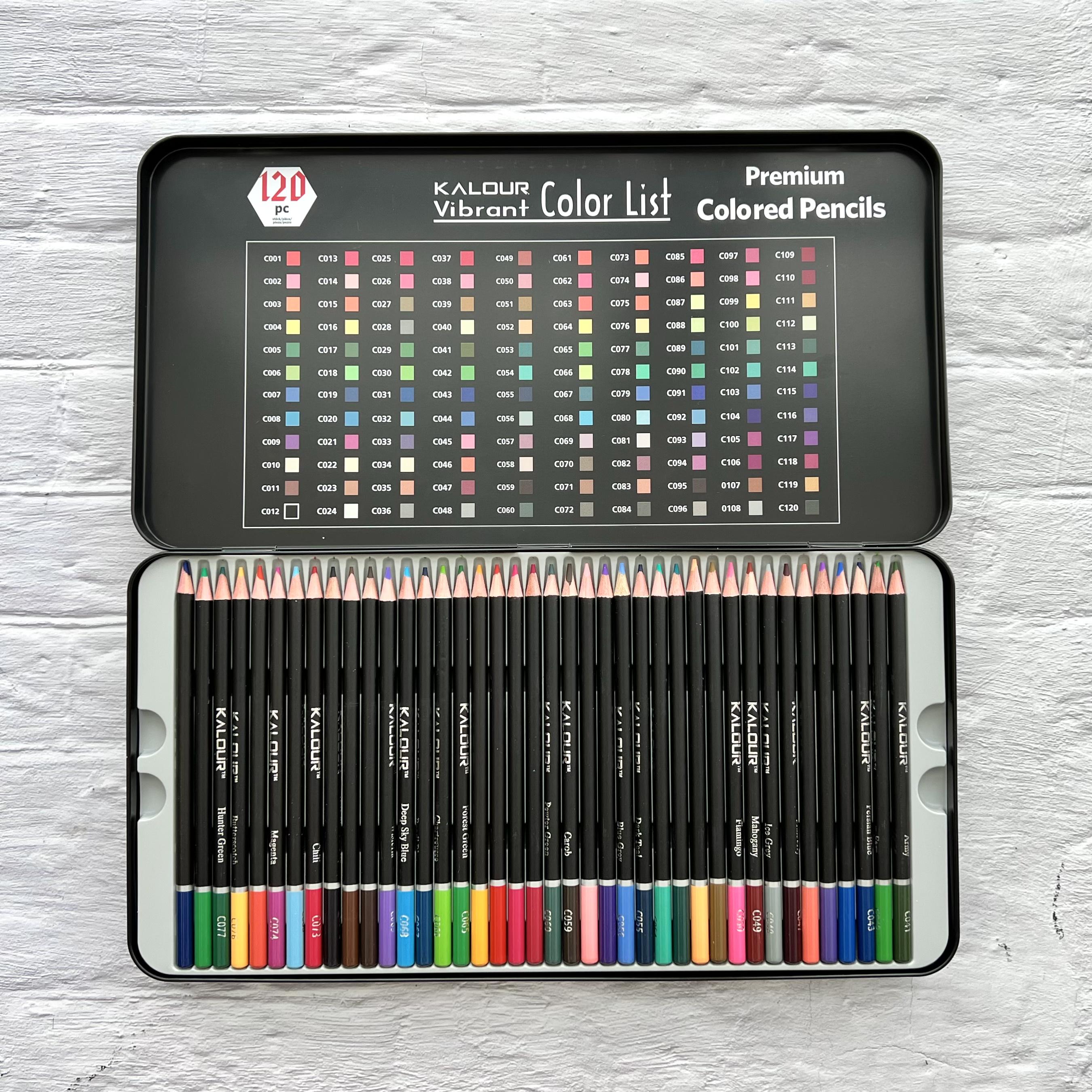 Набір олівців у металевому пеналі Kalour 120 кольорів великий - фото 7 Набір олівців у металевому пеналі Kalour 120 кольорів великий - фото 7