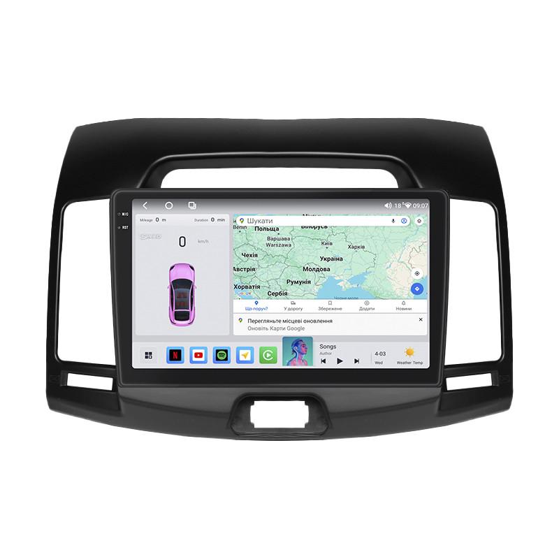 Автомагнітола штатна Lesko 4G/CarPlay/QLED/360°/GPS/Wi-Fi для Hyundai Elantra IV HD 2006-2011 4/64Gb 9" (2322681257)