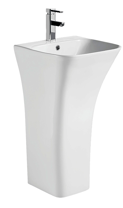 Раковина моноблок MIXXUS BEVEL-1101 з отвором під змішувач та переливом 450х435х835 мм (MI6697) - фото 4 Раковина моноблок MIXXUS BEVEL-1101 з отвором під змішувач та переливом 450х435х835 мм (MI6697) - фото 4