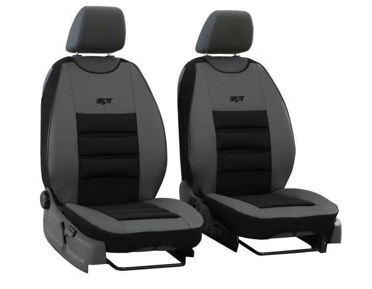 Чехлы на передние сиденья Pok-ter PsT для Renault SANDERO 2012-2020 комбинированные с серой вставкой (RE12622)
