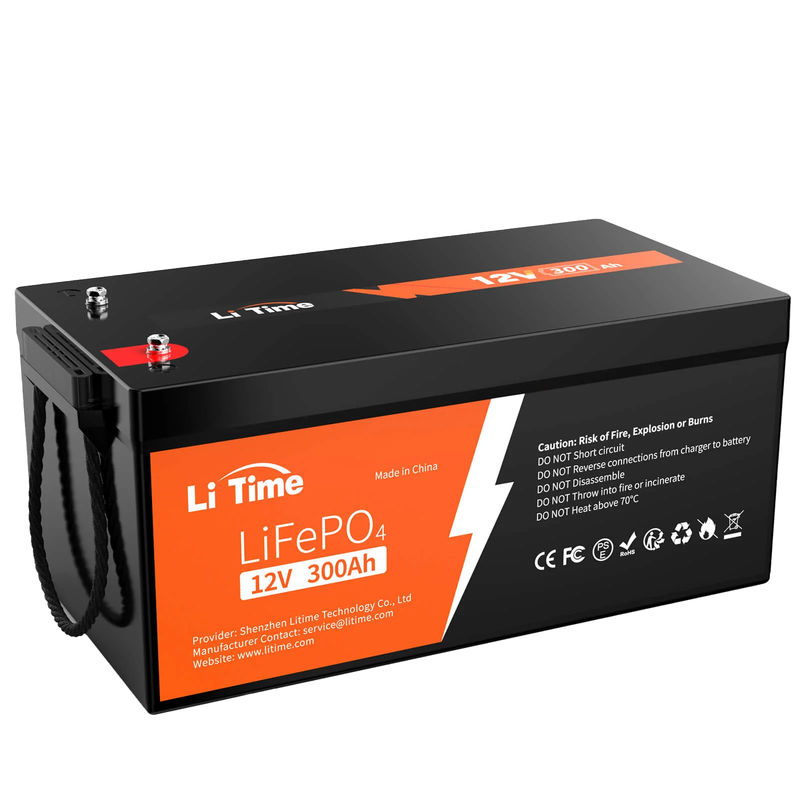 Акумулятор для енергетичних систем LiTime LiFePO4 з BMS 12V 300 Ah (25788854)