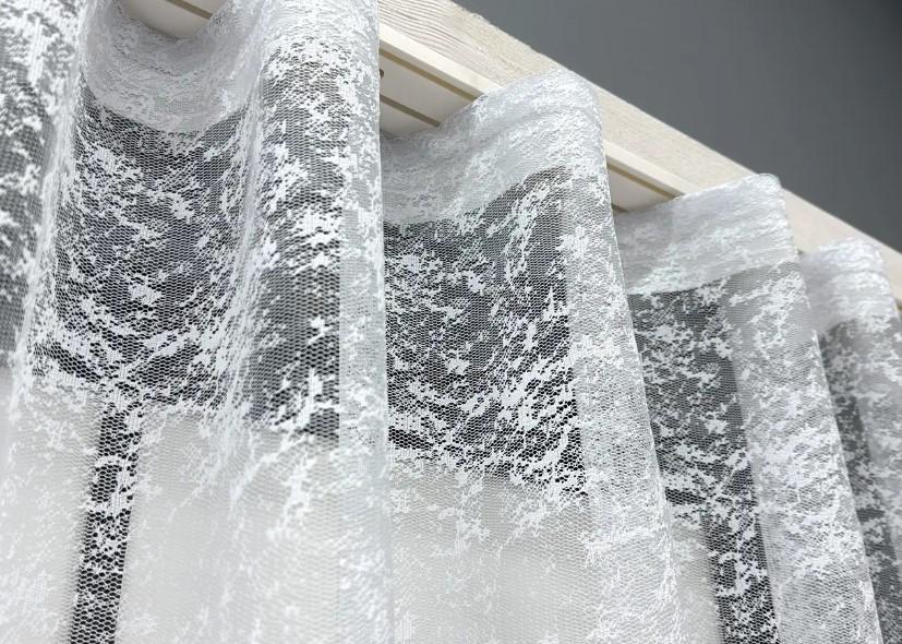 Тюль из жаккарда Мрамор 1,2 м Белый (1601т) - фото 5 Тюль из жаккарда Мрамор 1,2 м Белый (1601т) - фото 5