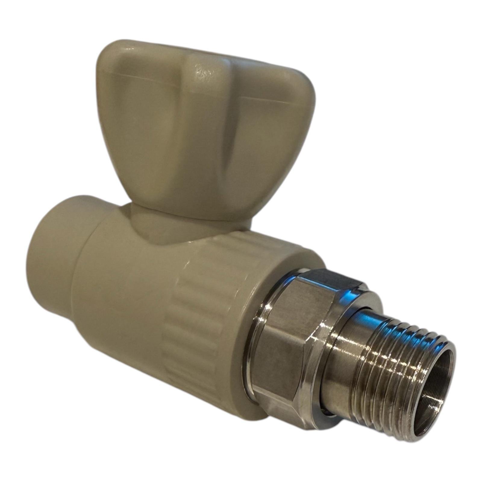 Кран радіаторний прямий PPR 25х3/4" сталева куля (00-00005354)