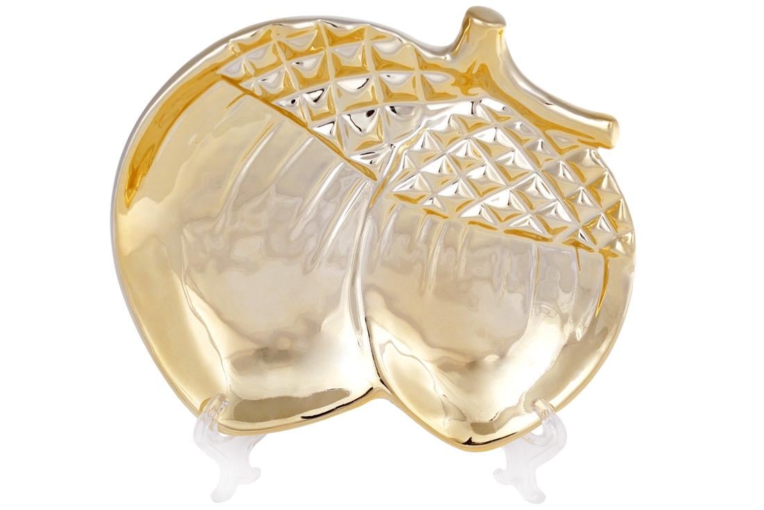 Декоративное керамическое блюдо BonaDi Желуди 17 см (972-134)