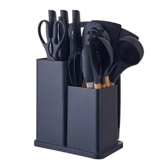 Набір Zepline ZP-107 з ножами та кухонним приладдям 19 пр. Чорний (2104618510) Набір Zepline ZP-107 з ножами та кухонним приладдям 19 пр. Чорний (2104618510)