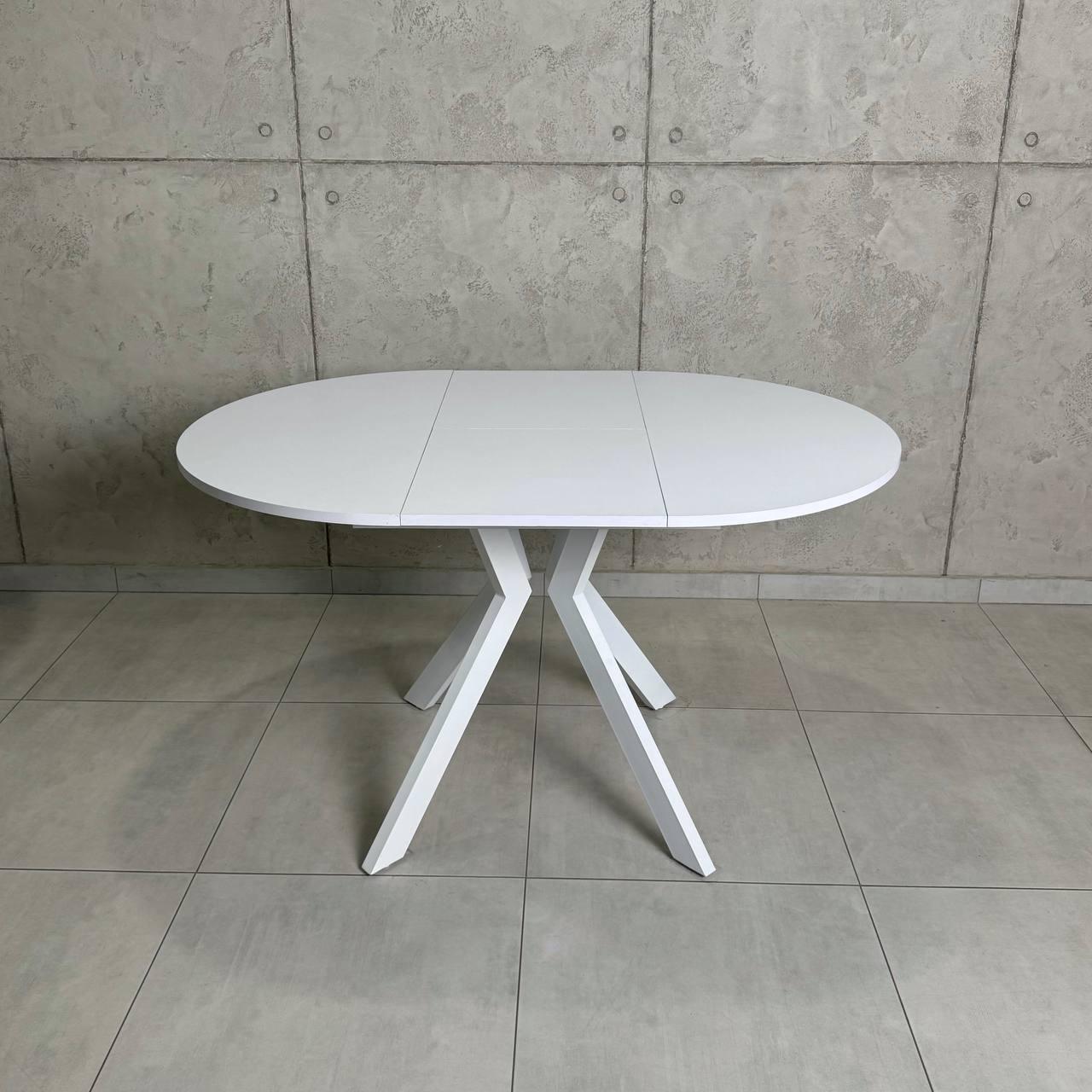 Стол раздвижной круглый Lite D800 Белый/Белый мат (УТП026646) - фото 2 Стол раздвижной круглый Lite D800 Белый/Белый мат (УТП026646) - фото 2