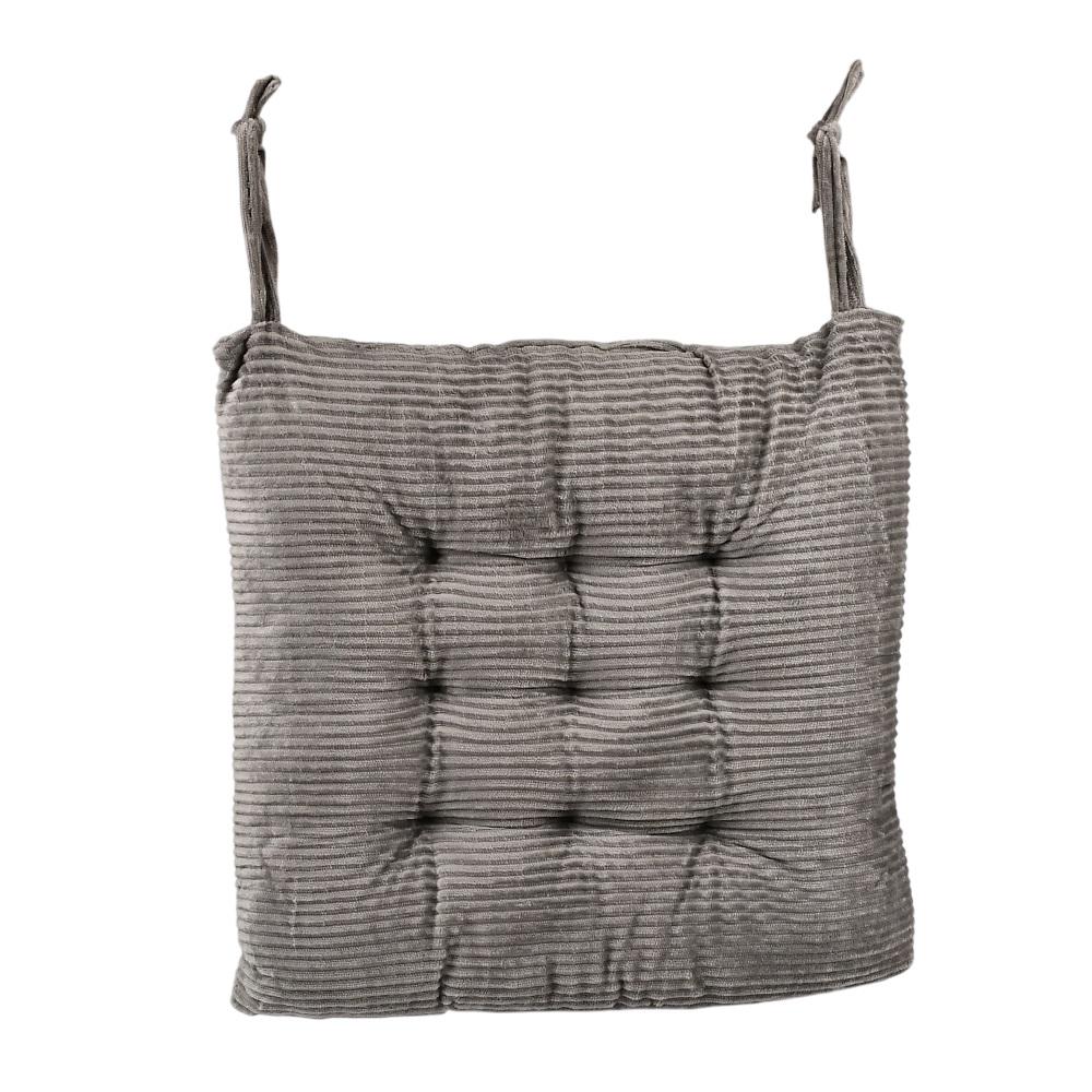 Подушка на стул с завязками Velvet 40 см Серый (R94437)