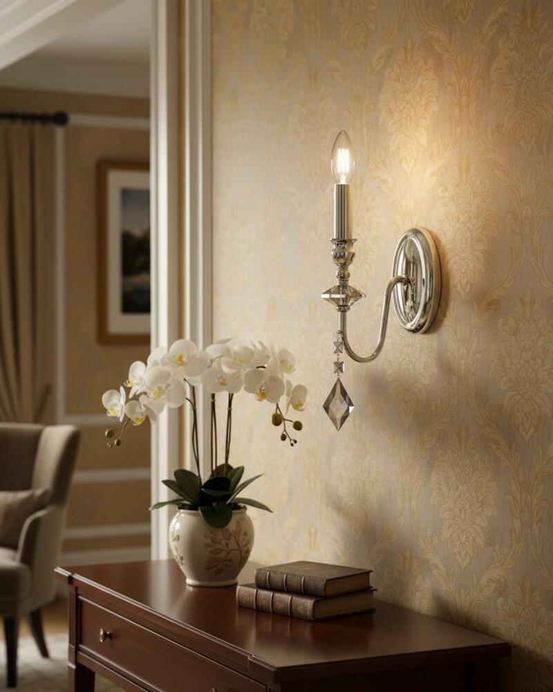 Бра Edlin PL2417-1W Vanessa E14 1x12W IP20 Хром (32205345) - фото 2