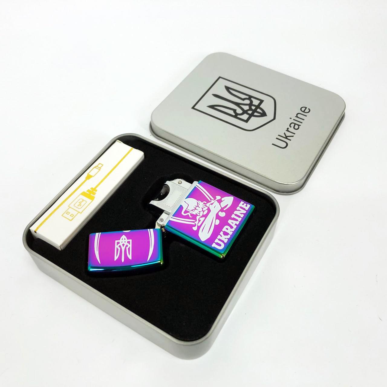 Зажигалка дуговая электроимпульсная зажигалка USB Украина Хамелеон (HL-449) - фото 3 Зажигалка дуговая электроимпульсная зажигалка USB Украина Хамелеон (HL-449) - фото 3