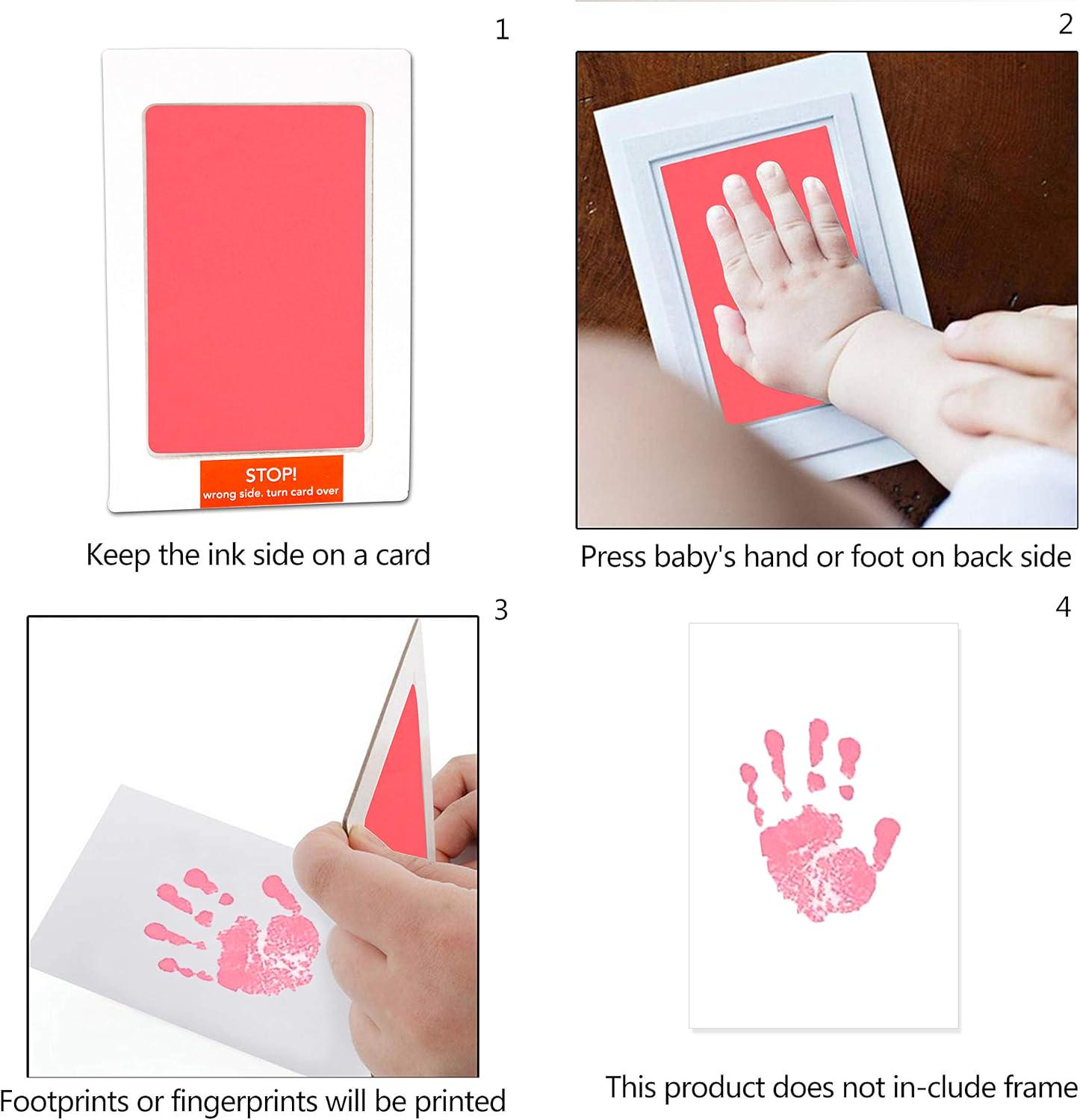 Набор для создания отпечатков детских ручек и ножек Розовый - фото 11 Набор для создания отпечатков детских ручек и ножек Розовый - фото 11