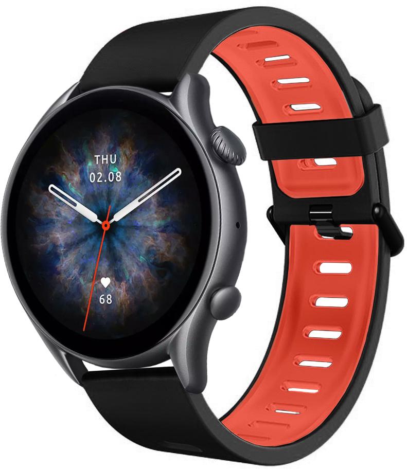 Ремешок Traf для Amazfit GTR 3 Pro Black/Red (25489)