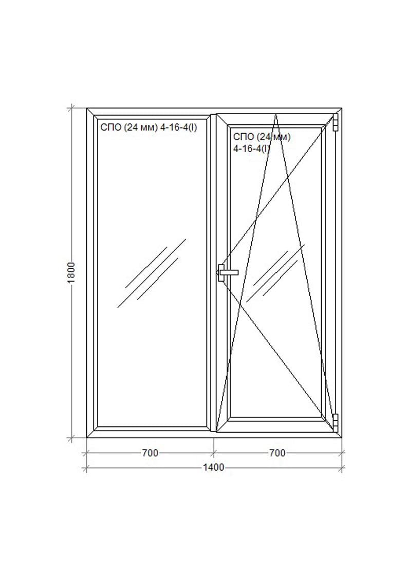 Окно металлопластиковое WDS 5S поворотно-откидное 1400х1800 мм - фото 3 Окно металлопластиковое WDS 5S поворотно-откидное 1400х1800 мм - фото 3