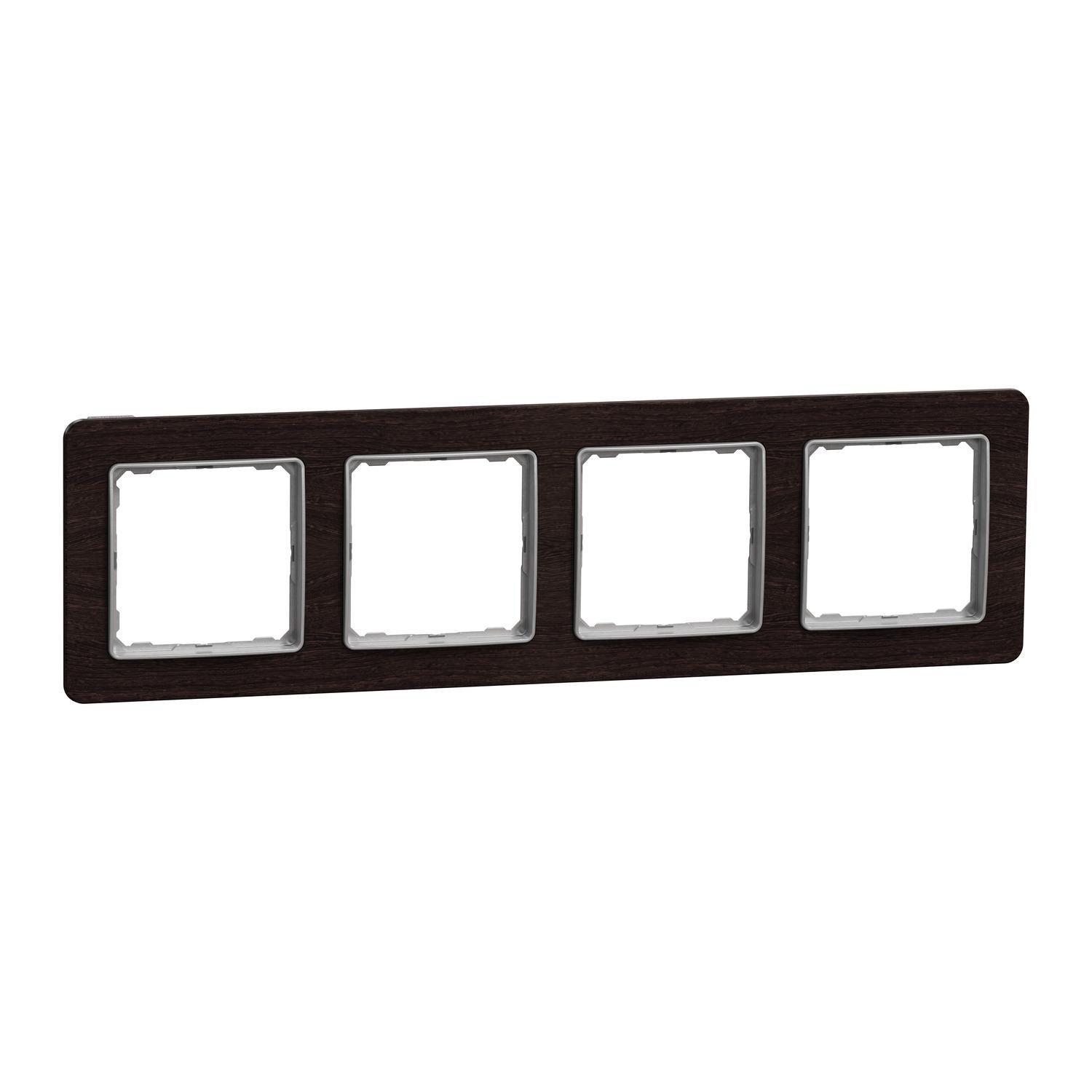 Рамка четырехместная Sedna Elements Венге (SDD381804) Рамка четырехместная Sedna Elements Венге (SDD381804)