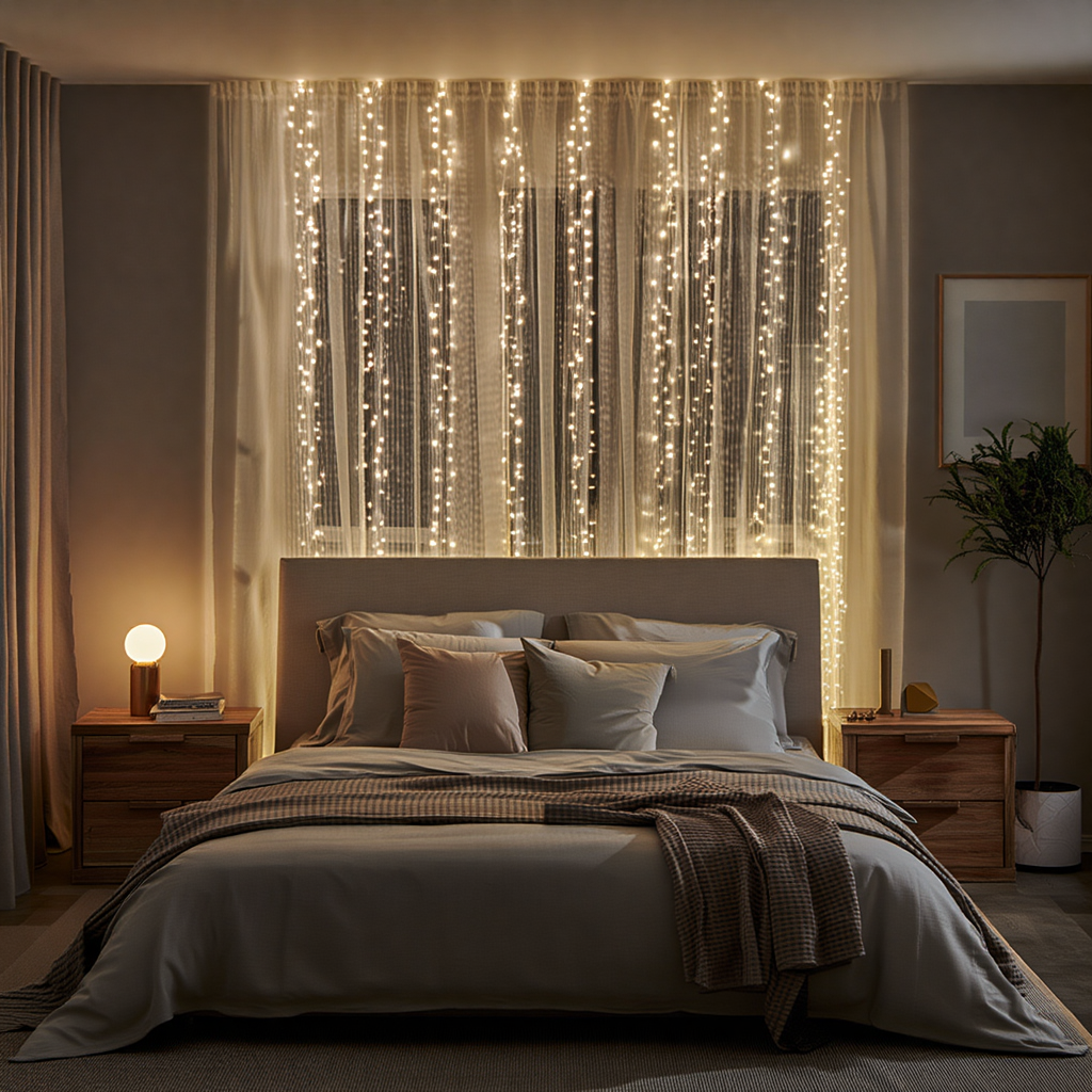 Гирлянда штора хвойная лапа светодиодная 400 LED 3х2 м Желтый (D400LED2MY)