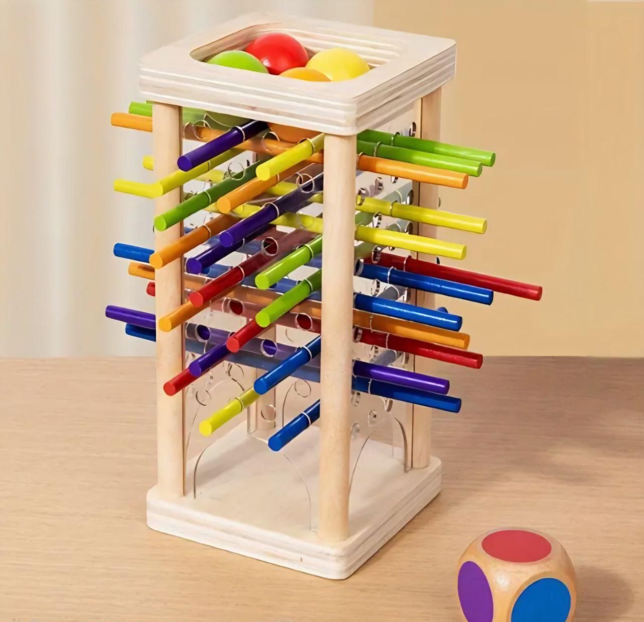 Настольная игра детская развивающая Башня Балансировка с палочками 3-6 г. (823)