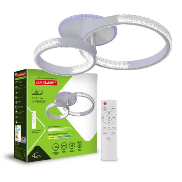 Люстра LED Eurolamp акриловая 42W 3000-6500K (35888962)