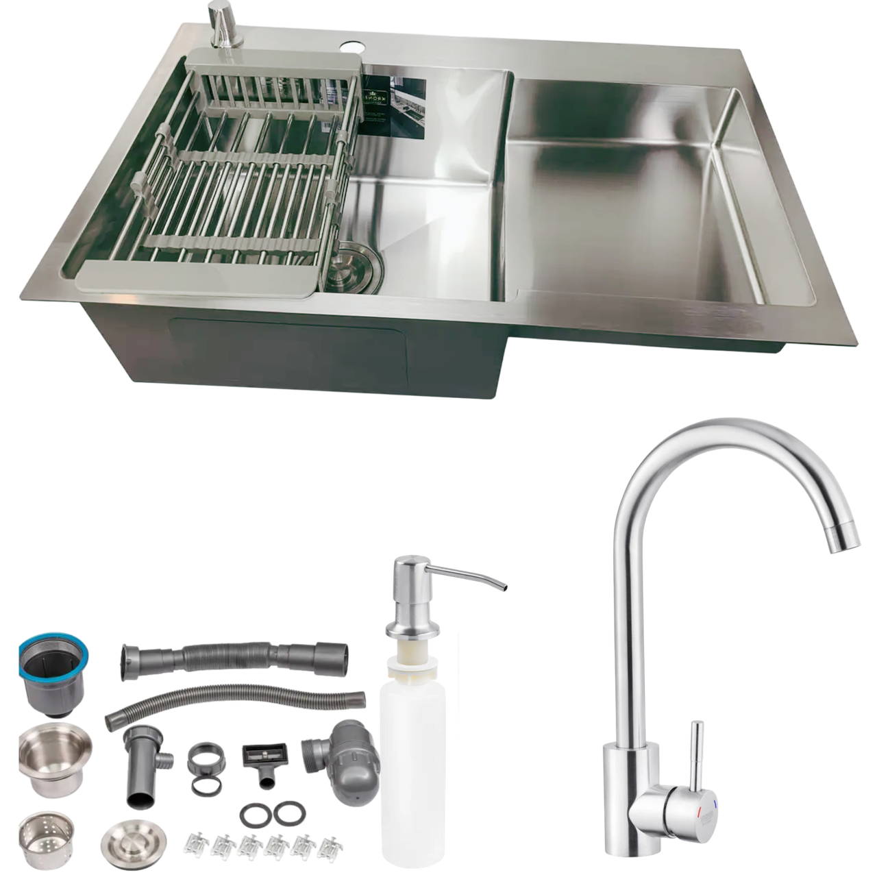 Комплект кухонной мойки Geburstet RHM 780х480 мм (2429477171)