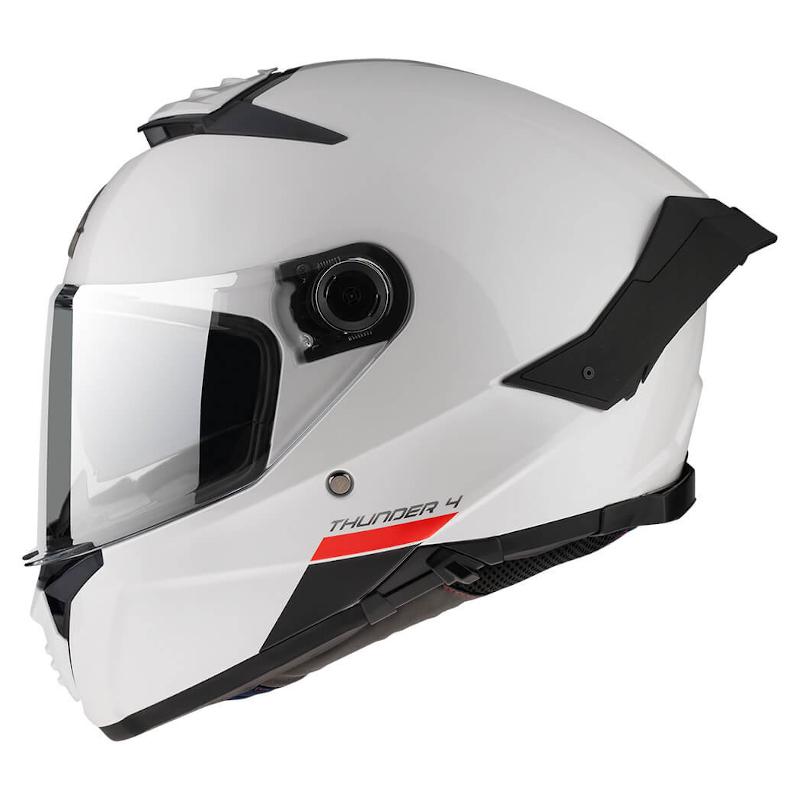 Мотошлем MT HELMETS Thunder 4 SV Solid 2XL Gloss White (46899) - фото 2
