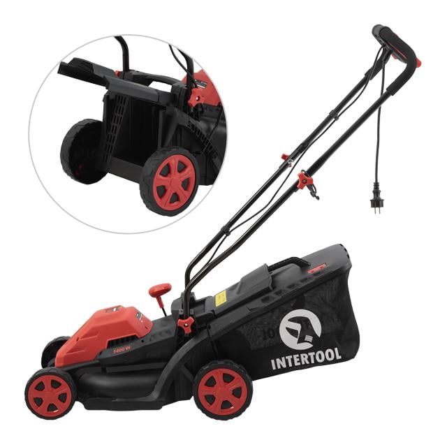 Газонокосарка електрична 1.4 кВт, 230 В~50 Гц, 3300 об/хв/340 мм/830-80 мм/35 л - фото 3 Газонокосарка електрична 1.4 кВт, 230 В~50 Гц, 3300 об/хв/340 мм/830-80 мм/35 л - фото 3