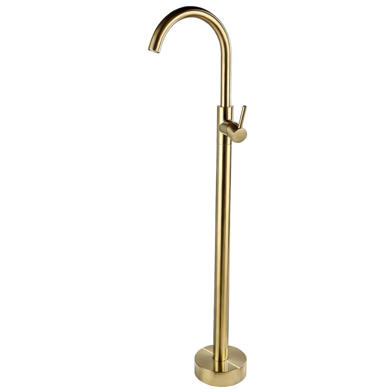 Смеситель для умывальника VBI MILANO напольный Brushed gold (2958591550)