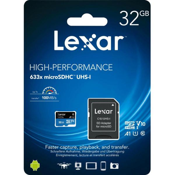 Карта памяти Lexar 32GB microSDHC class 10 UHS-I 633x (LSDMI32GBB633A) - фото 4