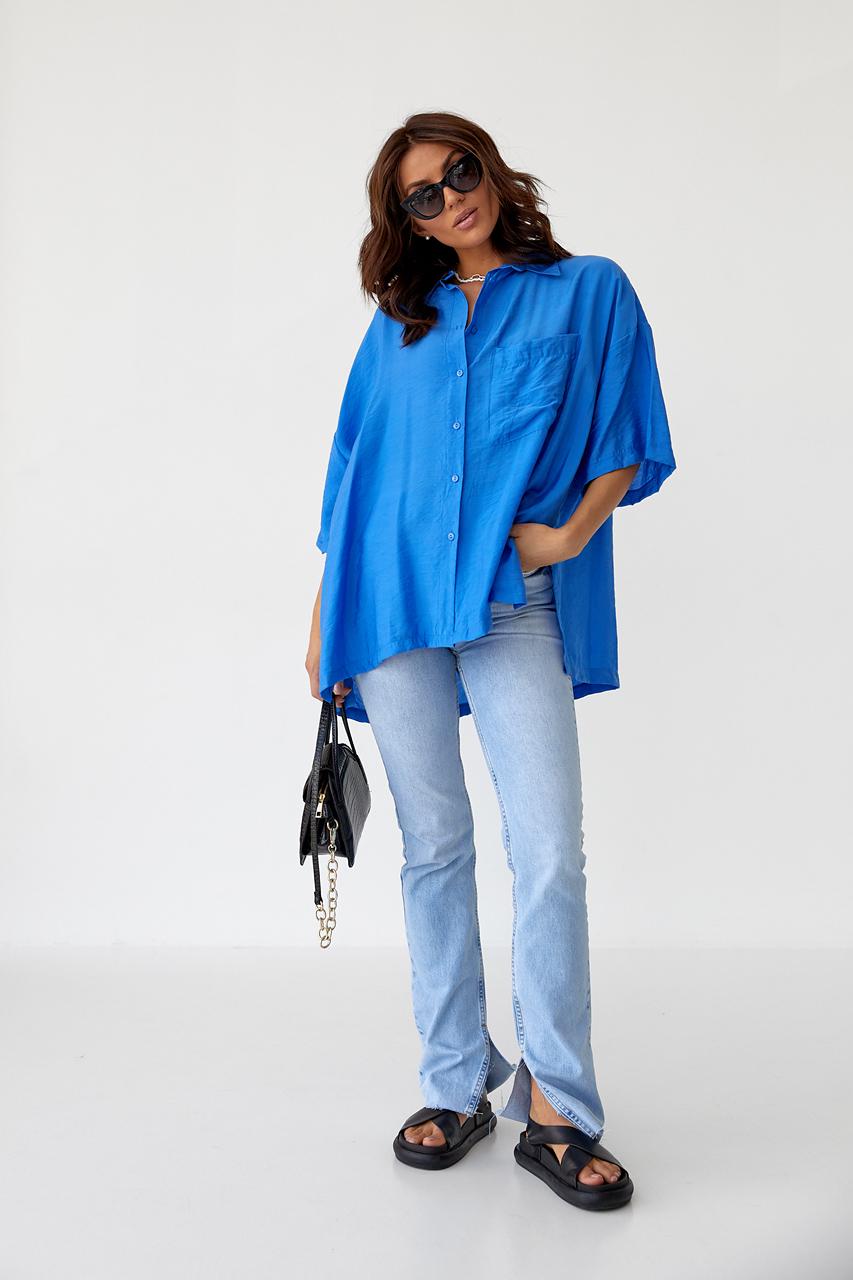 Рубашка женская Barley oversize L Синий (9498900) - фото 3 Рубашка женская Barley oversize L Синий (9498900) - фото 3