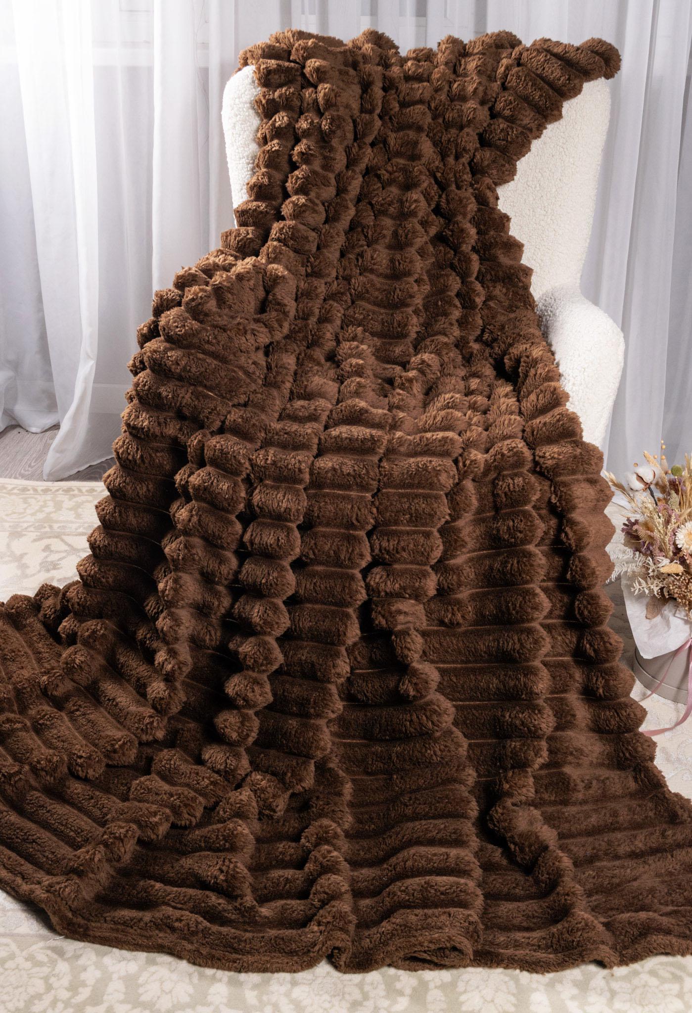 Плед Home Textiles Шарпей 200х230 см Коричневый