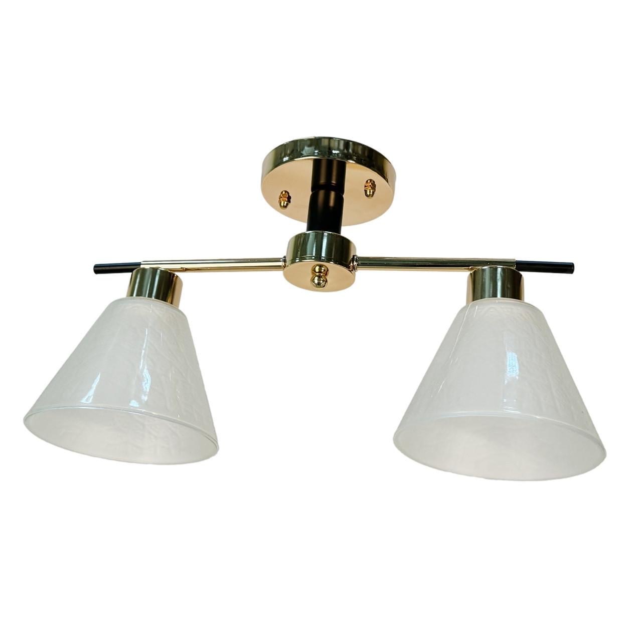 Люстра потолочная на 2 плафона Svet SC-9112/2FG+BK Черно-золотистый (SC-9112/2FG+BK-2) Люстра потолочная на 2 плафона Svet SC-9112/2FG+BK Черно-золотистый (SC-9112/2FG+BK-2)