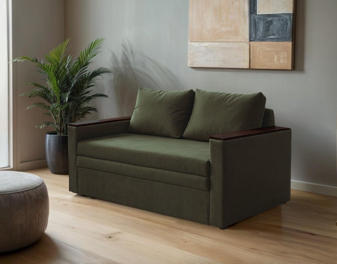 Диван трансформер Tobi Sho Kubus-120 мягкий для гостиной велюр 1600х800х1000 мм Оливковый - фото 3 Диван трансформер Tobi Sho Kubus-120 мягкий для гостиной велюр 1600х800х1000 мм Оливковый - фото 3