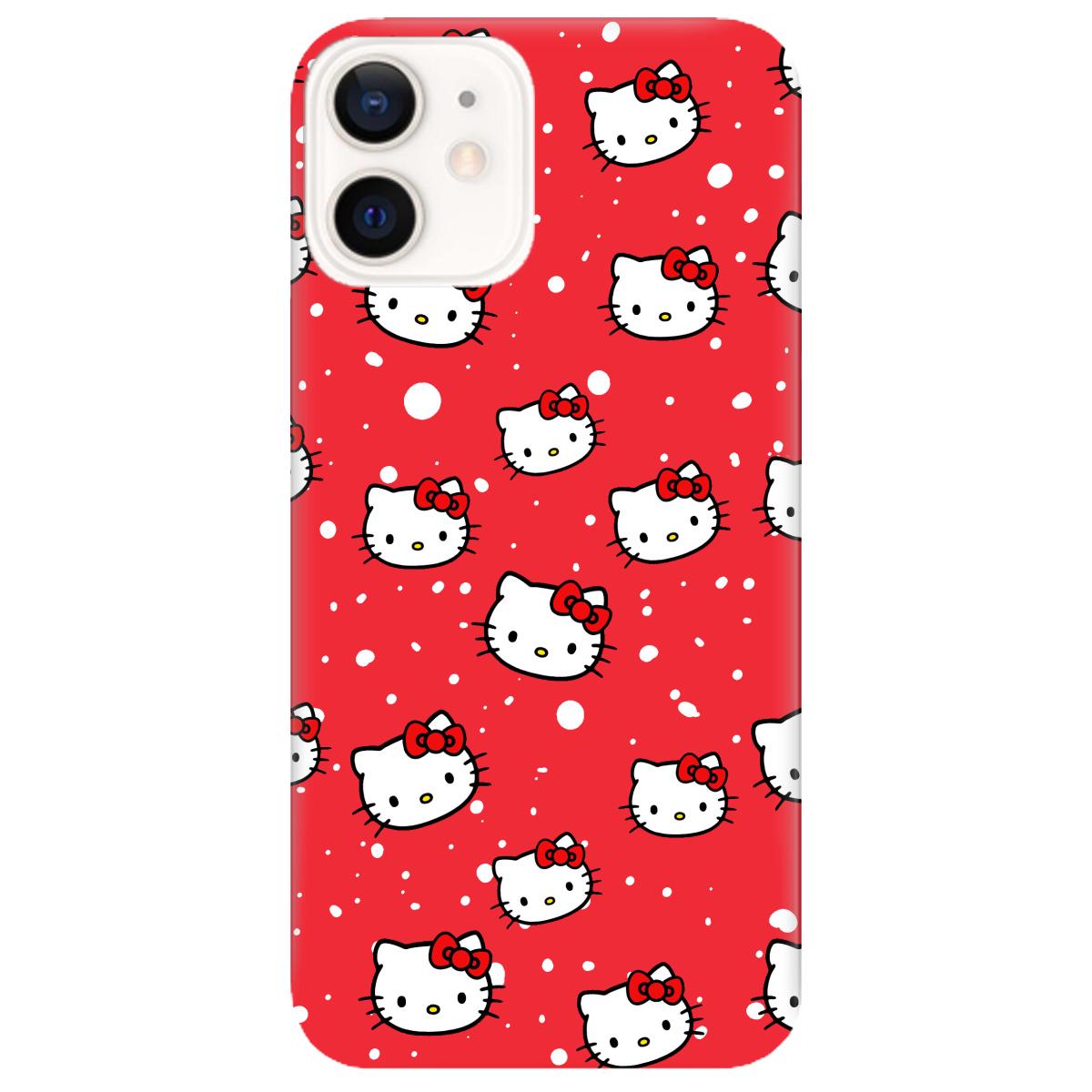 Силиконовый чехол Zorrov для Apple iPhone 12 - Hello Kitty (14070060259116435)