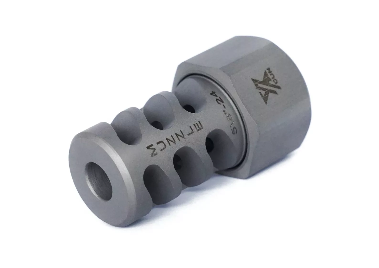 Дульне гальмо-компенсатор Xgun Muzzle кал .30 7,62 різьба 5/8"-24 нержавіюча сталь 420 AISI Inox Дульне гальмо-компенсатор Xgun Muzzle кал .30 7,62 різьба 5/8"-24 нержавіюча сталь 420 AISI Inox