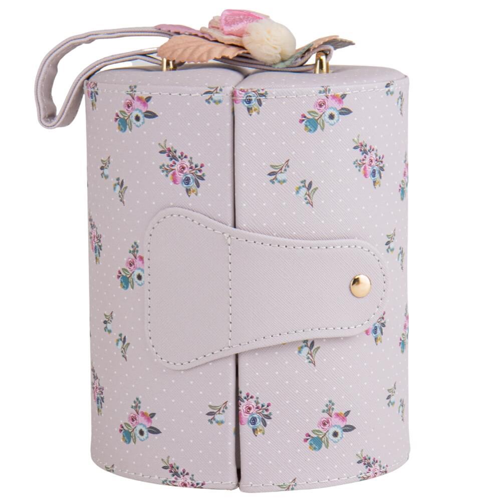 Шкатулка для украшений Elisey Цветочный едем с защелкой и ручкой 14,5х14,5х17 см Серый (99-81-18907-005.2)