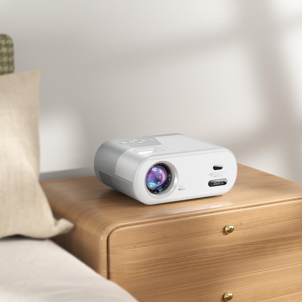 Проектор Hoco DT2 smart projector 2,4G/5G AUX/USB/AV/HDTV Бело-серый (24194266) - фото 7